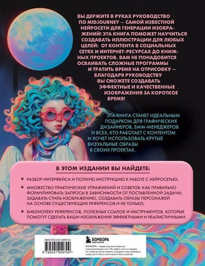 Фотография книги "Евгения Хубер: Midjourney: от промпта к иллюстрации. Полное руководство по работе с визуалом в нейросети"