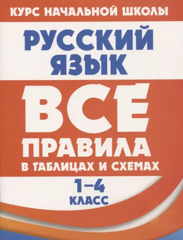 Обложка книги "Евгения Жуковина: Русский язык. Все правила в таблицах и схемах. 1-4 класс"