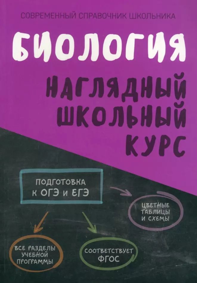 Обложка книги "Ёлкина, Аксенова: Биология. Наглядный школьный курс"