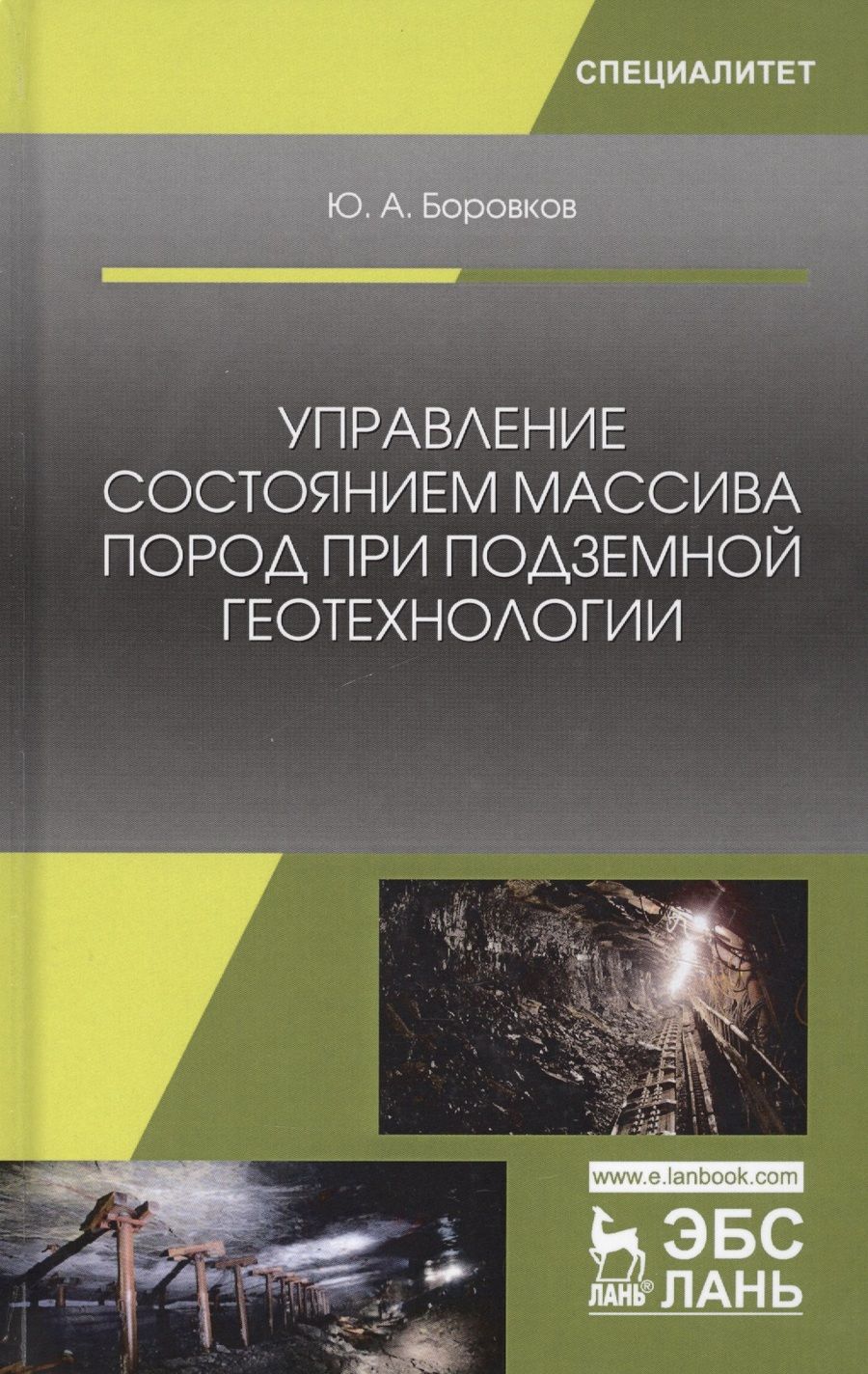 Обложка книги "Юрий Боровков: Управление состоянием массива пород при подземной геотехнологии. Учебное пособие"