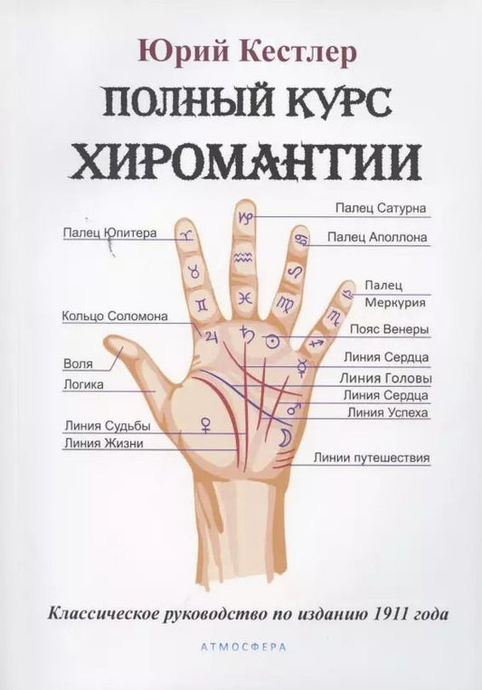 Обложка книги "Юрий Кестлер: Полный курс хиромантии. Классическое руководство по изданию 1911 года"