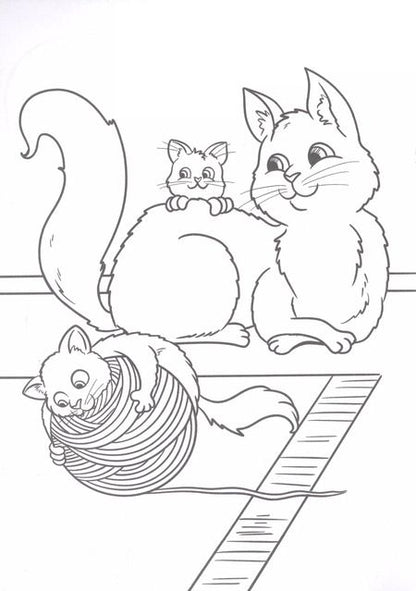 Фотография книги "Забавные котики. Маленькая раскраска"