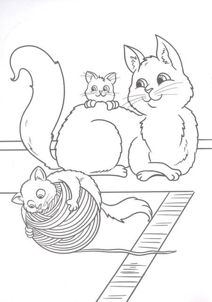 Фотография книги "Забавные котики. Маленькая раскраска"