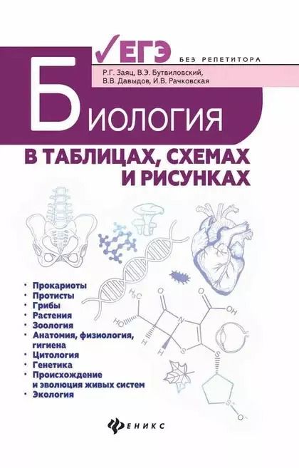 Обложка книги "Заяц, Бутвиловский, Рачковская: Биология в таблицах, схемах и рисунках"