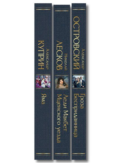 Фотография книги "Женский протест (набор из 3 книг: "Гроза" А. Островского, "Леди Макбет Мценского уезда" Н. Лескова, "Яма" А. Куприна)"