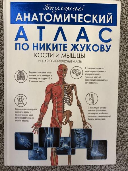 Фотография книги "Жуков: Популярный анатомический атлас по Никите Жукову. Кости и мышцы. Инсайты и интересные факты"
