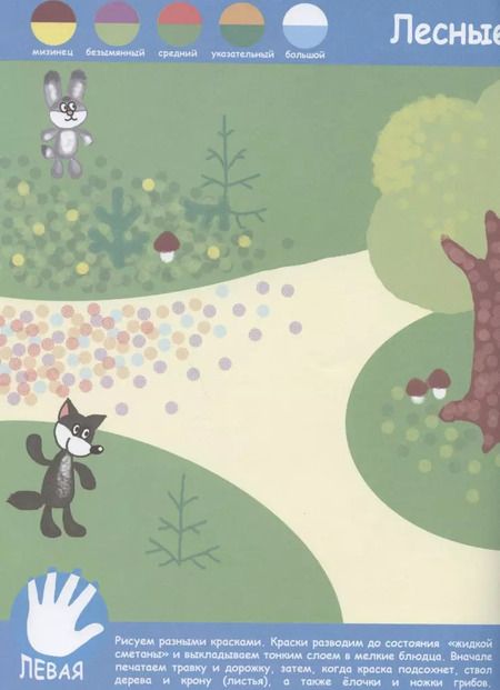 Фотография книги "Зверята на лужайке. Рисуем пальчиками"